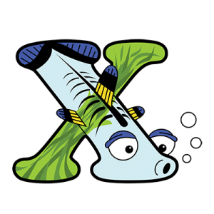 Cartoon X-ray Fish | Alphabetimals.com