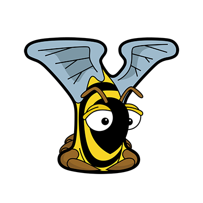 Cartoon Yellowjacket Bee | Alphabetimals.com
