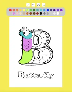 Online coloring games - Butterfly example