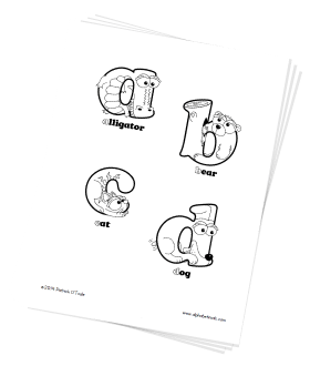 Free Coloring Pages: Lowercase Letters