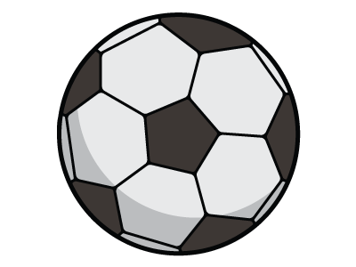 Cartoon soccer ball